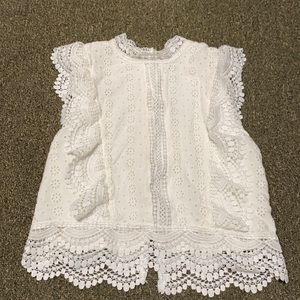 White Detailed Tank Top